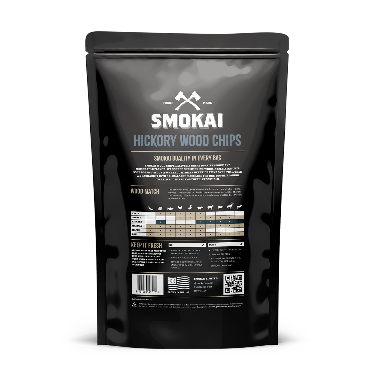 Premium Hickory Wood Chips 6L (366 cu in)