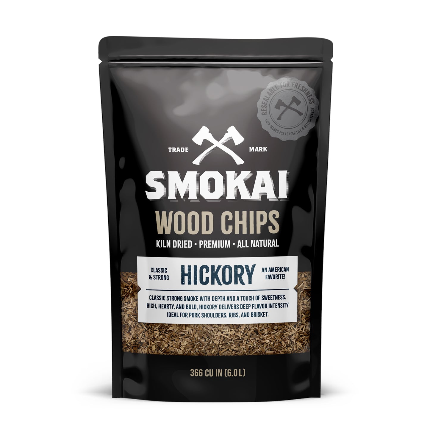 Premium Hickory Wood Chips 6L (366 cu in)