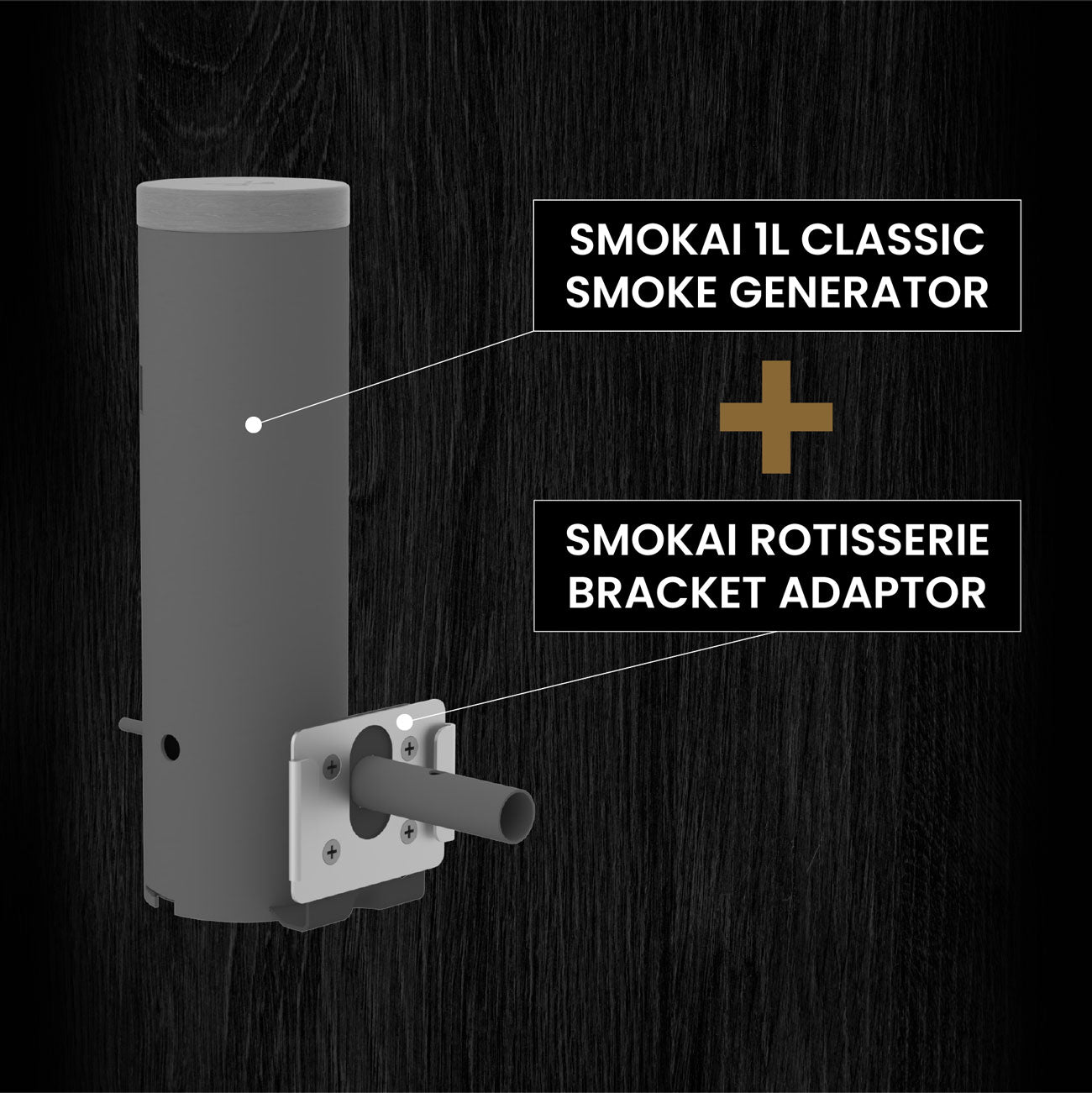 Smokai 1L Classic 'Hooded Grill Rotisserie Bracket' Mounting Kit