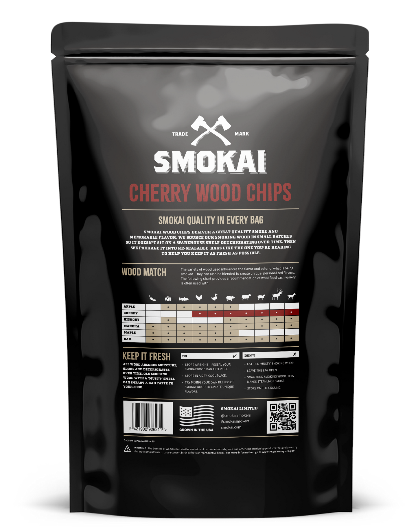 Premium Cherry Wood Chips 6L (366 cu in)