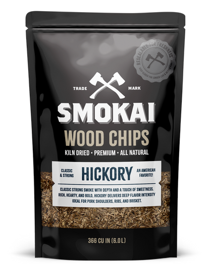 Premium Hickory Wood Chips 6L (366 cu in)