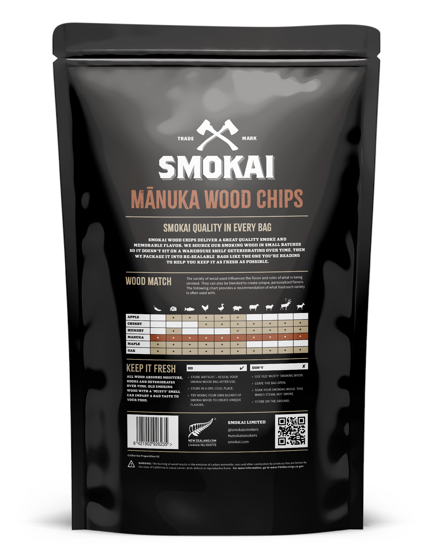Premium Manuka Wood Chips 6L (366 cu in)