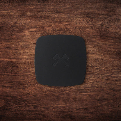 Leather Coaster Set - Black