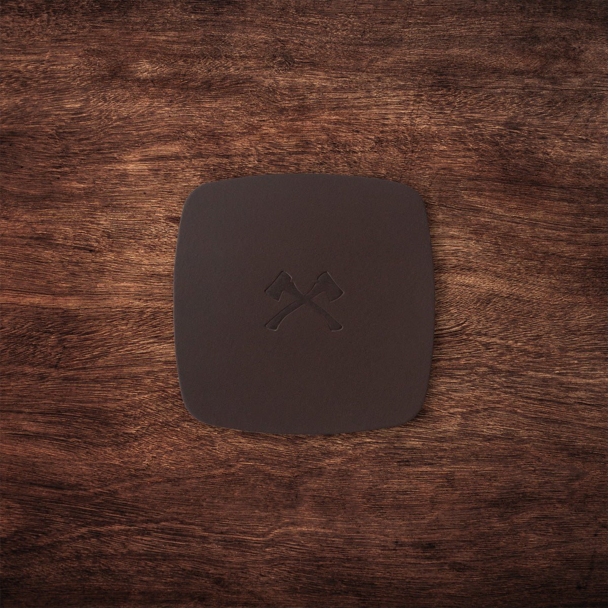 Leather Coaster Set - Brown