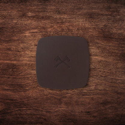 Leather Coaster Set - Brown