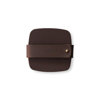Leather Coaster Set - Brown