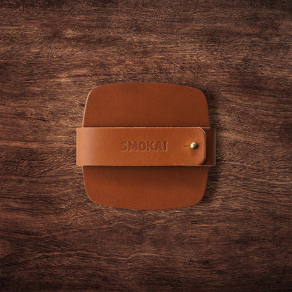 Leather Coaster Set - Tan