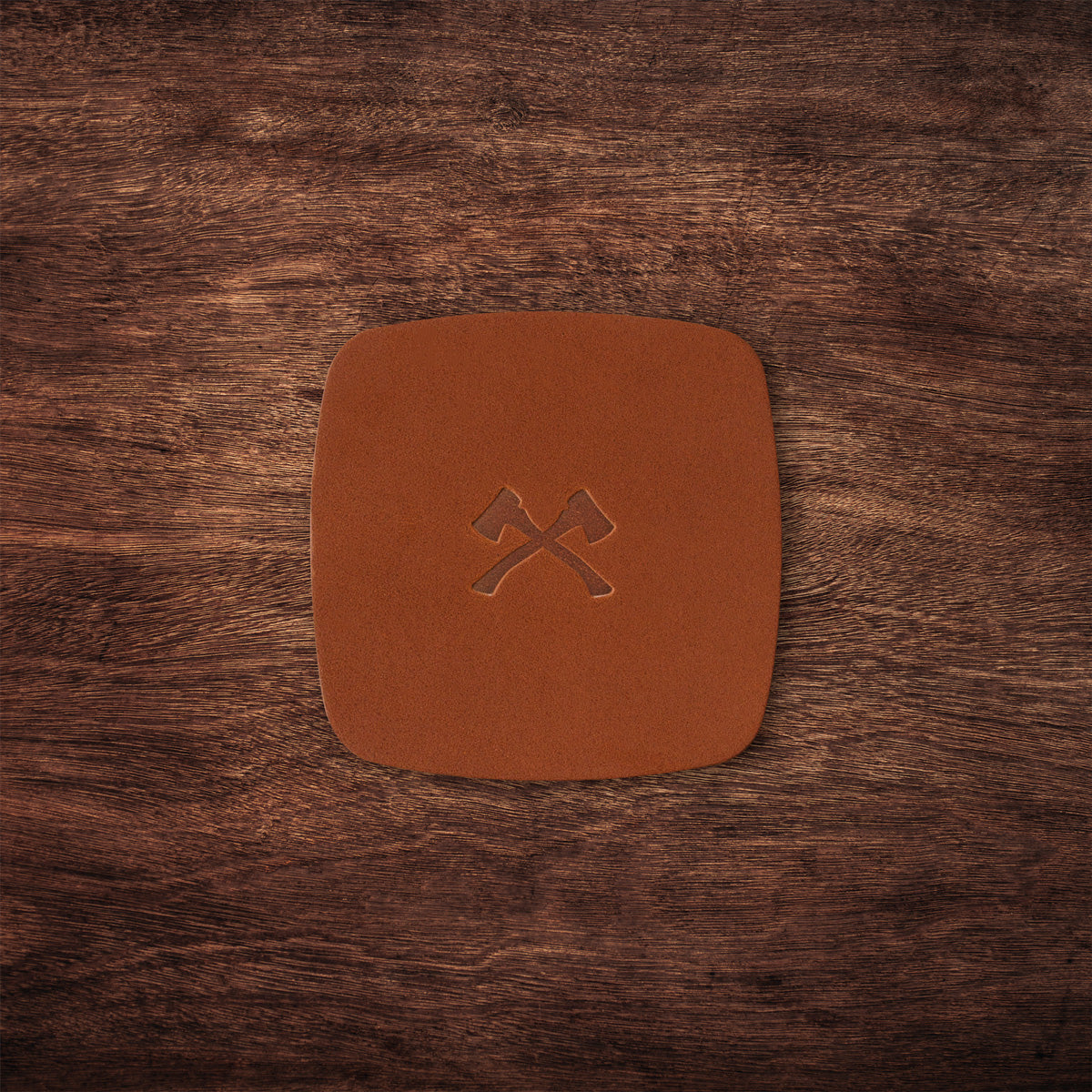 Leather Coaster Set - Tan