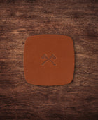 Leather Coaster Set - Tan